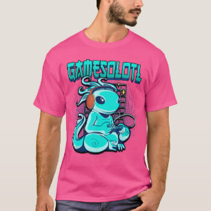 Gamesolotl Aolotl Gaming Gamer spielt Videospiele T-Shirt