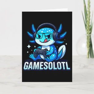 Gamesolotl Axolotl Fisch Gamer Gaming Anime Video Karte