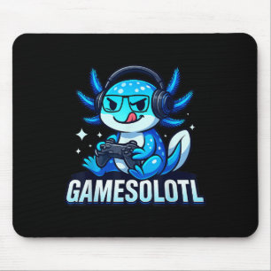 Gamesolotl Axolotl Fisch Gamer Gaming Anime Video Mousepad