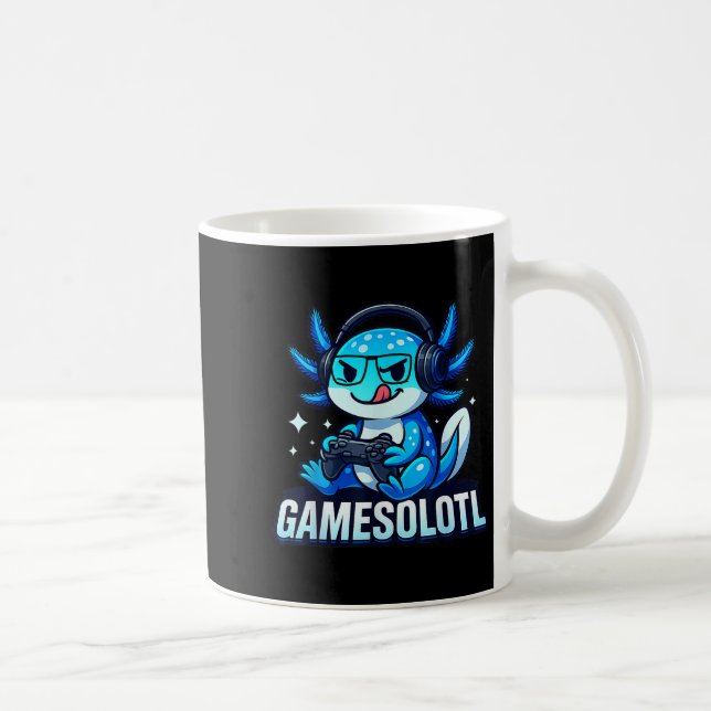 Gamesolotl Axolotl Fish Gamer Gaming Anime Video G Kaffeetasse (Rechts)