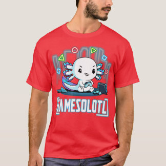 Gamesolotl Axolotl Fish Playing Video Games T-Shirt