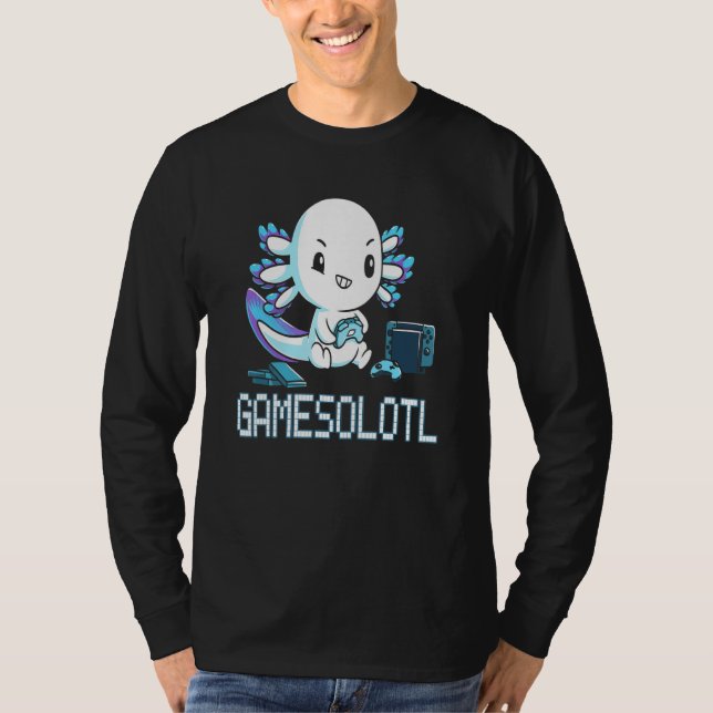 Gamesolotl Axolotl Gamer Fish Video Games T-Shirt (Vorderseite)