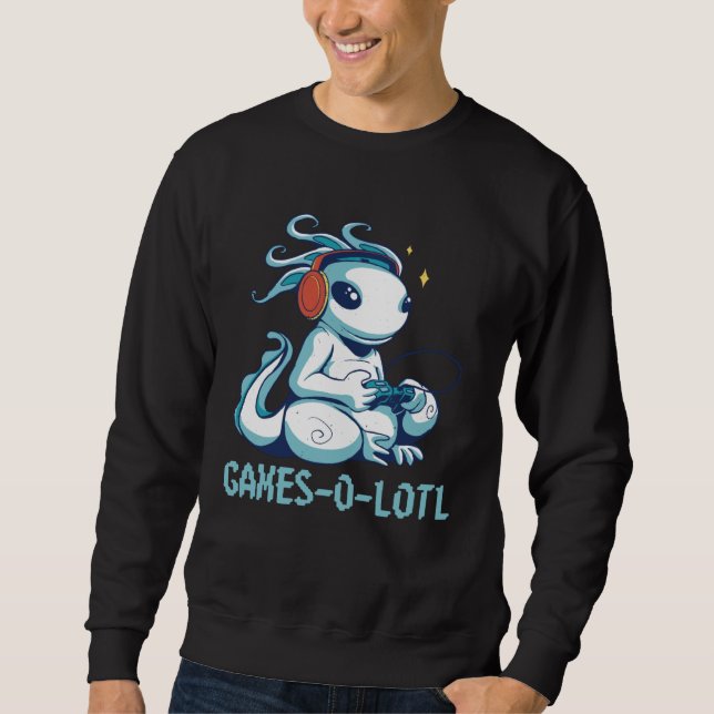 Gamesolotl Axolotl  Gamer Sweatshirt (Vorderseite)