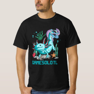 Gamesolotl Axolotl Video Game Kawaii Anime Japanes T-Shirt