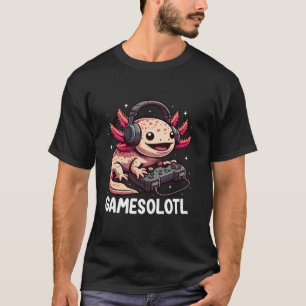 Gamesolotl Axolotl Video Gamer Kawaii Anime Gesche T-Shirt