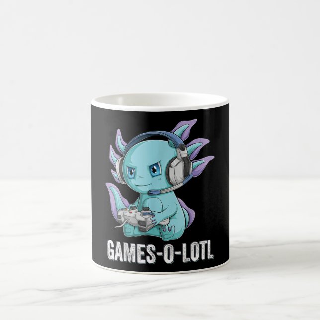 Gamesolotl Axolotl Video Gamer Kawaii Anime Jungs Kaffeetasse (Mittel)