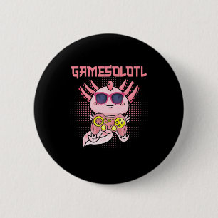 Gamesolotl Axolotl Video Gamer Kawaii Anime Kids B Button