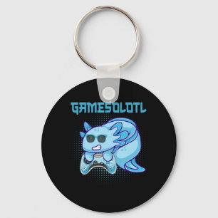 Gamesolotl Axolotl Video Gamer Kawaii Anime Kids B Schlüsselanhänger