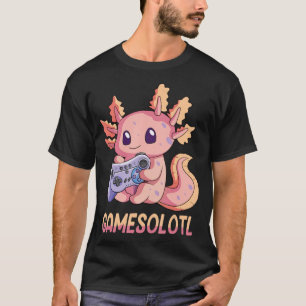 Gamesolotl Axolotl Video Gamer Kawaii Pastel Goth T-Shirt