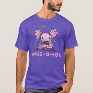 Gamesolotl Axolotl Video Gamer Kawaii Pastel Goth T-Shirt