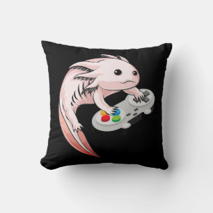 Gamesolotl Axolotl Video Games Kawaii Anime Gaming Kissen