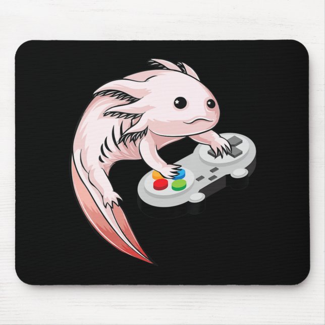 Gamesolotl Axolotl Video Games Kawaii Anime Gaming Mousepad (Vorne)