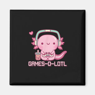 Gamesolotl Axolotl Videospiele Kawaii Anime Gamer  Magnet