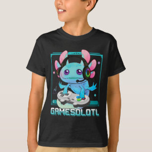 Gamesolotl Axolotl Videospieler Kawaii Pastel Goth T-Shirt
