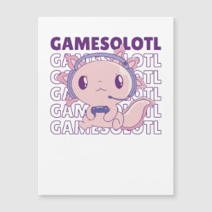 Gamesolotl Funny Axolotl Word Spiel für Gamer Magnetkarte