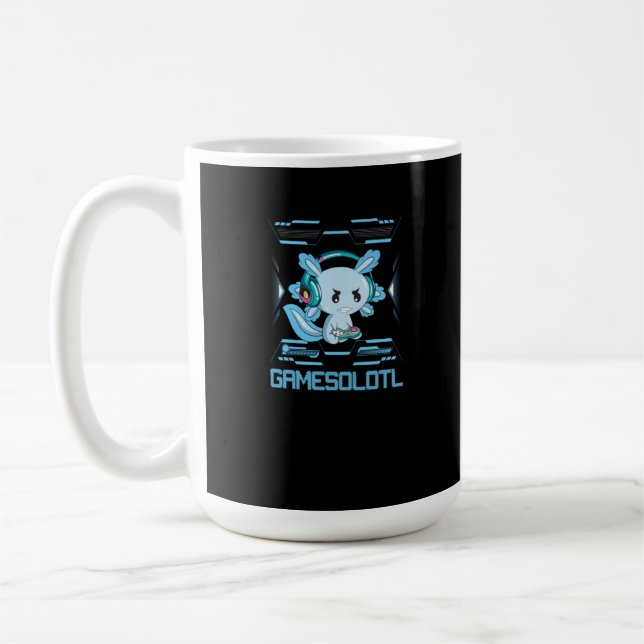 Gamesolotl Gamer Axolotl Anime Fish Playing Games Kaffeetasse (Links)