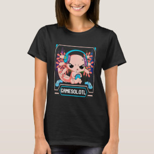 Gamesolotl Gamer Axolotl Fish Playing Video Games T-Shirt