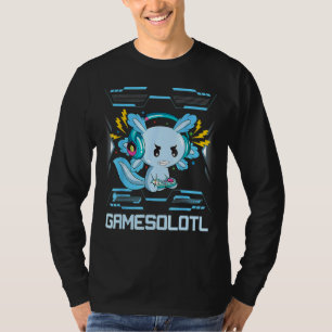 Gamesolotl Gamer Axolotl Fish Playing Video Games T-Shirt