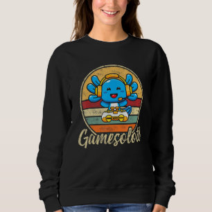 Gamesolotl Gamer Axolotl Video Games Fish Lizard G Sweatshirt