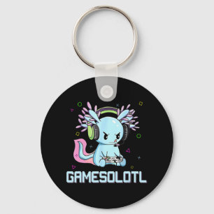 Gamesolotl Niedlich Axolotl Video Gamer Kawaii Ani Schlüsselanhänger