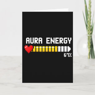 Gaming 67 Aura Energie 67 Prozent Meme Gamer Retro Karte