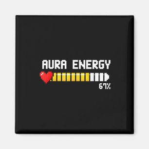 Gaming 67 Aura Energie 67 Prozent Meme Gamer Retro Magnet