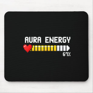 Gaming 67 Aura Energie 67 Prozent Meme Gamer Retro Mousepad