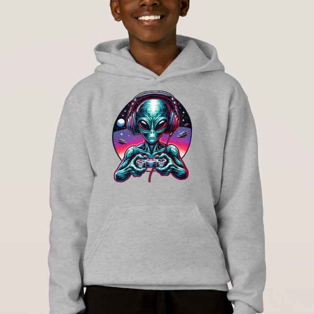 Gaming Alien Extraterrestrial sein Hoodie (Vorderseite)