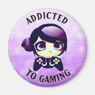 Gaming angepasst   Niedlich Kawaii Girl Gamer Magnet
