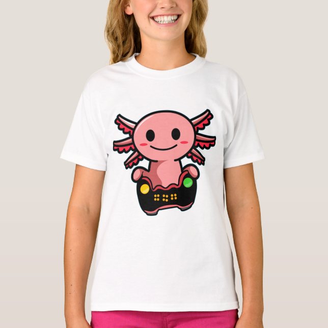 Gaming Axolotl T - Shirt (Vorderseite)