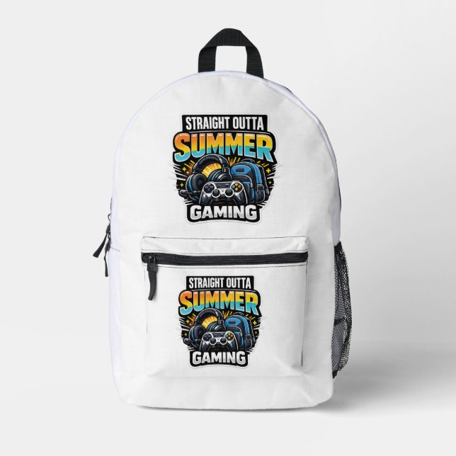 Gaming Back to School Design Bedruckter Rucksack (Vorderseite)
