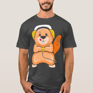 Gaming Beaver Lover Funny Gamer Geschenk für Vide T-Shirt