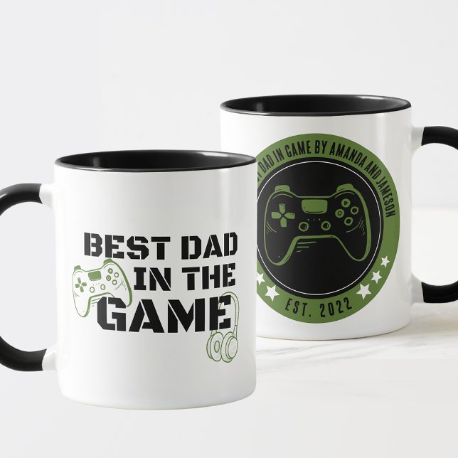 Gaming Bester Vater in der personalisierten Game-M Tasse (Best in the Game Personalized Gift Mug for Gaming Dads and Step Dads)