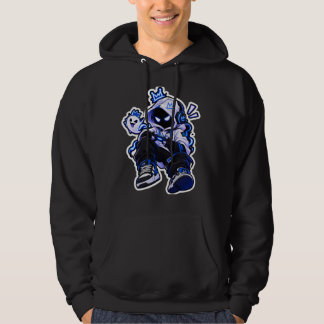 Gaming-Block-Charakter-Hoodie, coole Neon-Blau-Gam Hoodie