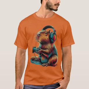 Gaming Capybara Cooler Gamer Capy Nagetier Männer T-Shirt