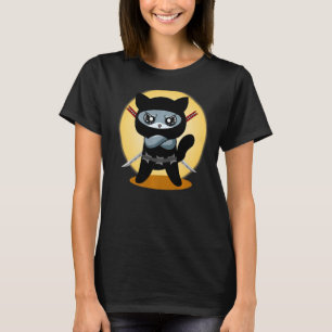 Gaming Cat Ninja mit Ninjato Katana evil Gaming c T-Shirt