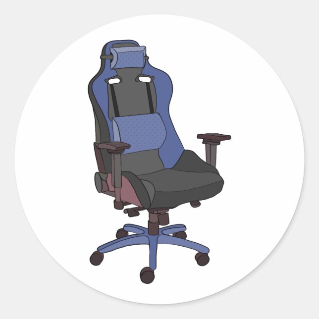 Gaming-Chair Runder Aufkleber (Vorderseite)
