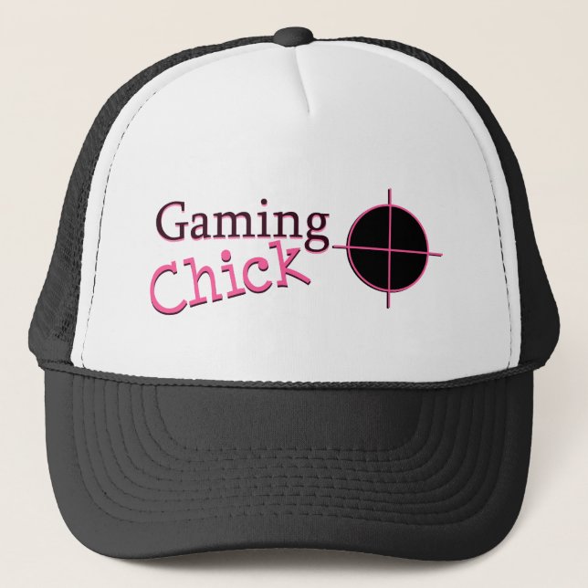 Gaming Chick Truckerkappe (Vorderseite)