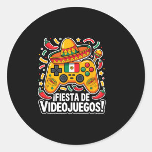 Gaming Cinco de Mayo Basketball Runder Aufkleber