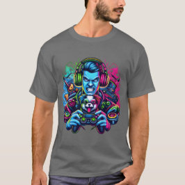 Gaming Co-Pilot - Dog Lover Gamer Art T-Shirt