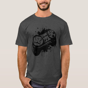 Gaming-Controller Farbe Splotter lustige Familie T-Shirt