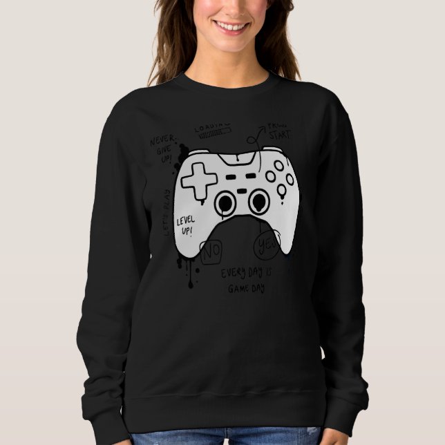 Gaming-Controller Graffiti Style Illustration Quot Sweatshirt (Vorderseite)