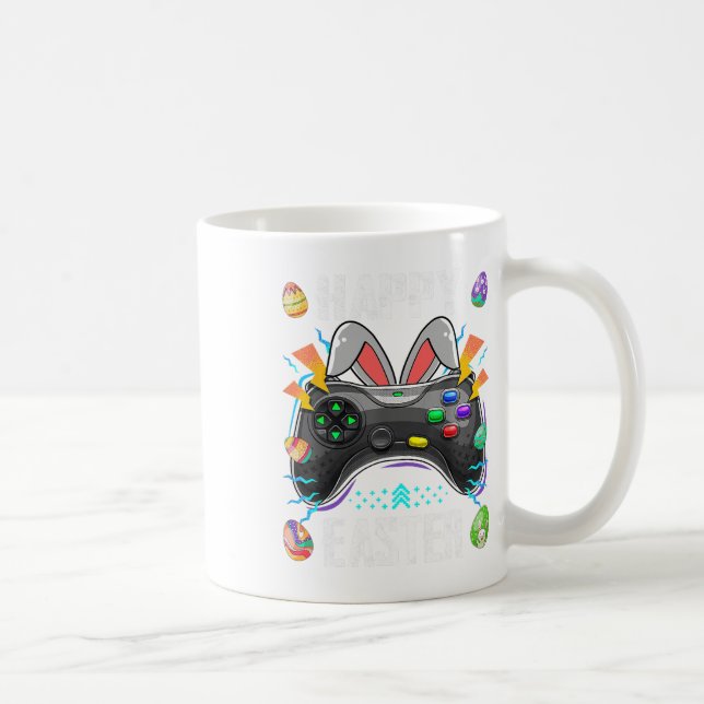 Gaming-Controller mit sonnigen Ohren Funny Easter  Kaffeetasse (Rechts)