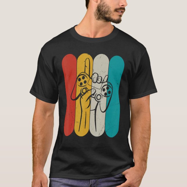 Gaming-Controller Retro-Gaming T-Shirt (Vorderseite)
