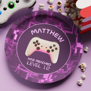 Gaming Controller Tee Boys Gamer Geburtstagsparty Pappteller