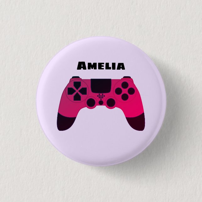 Gaming Controller Video Games Nerd Gamername Button (Vorderseite)