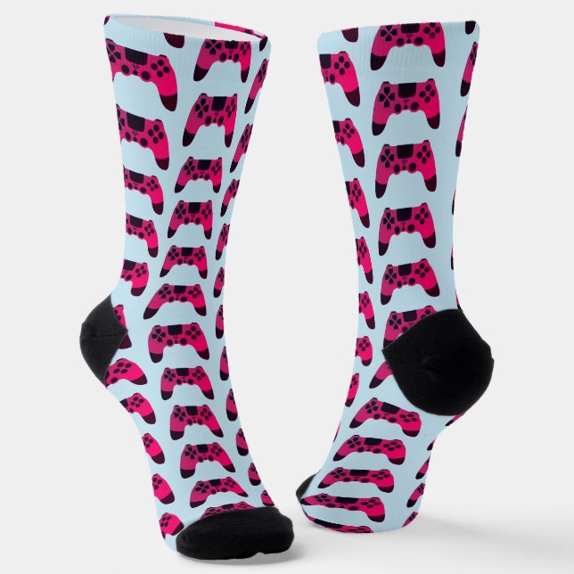 Gaming-Controller Videogames Nerd Gamer Socken (Gewinkelt)