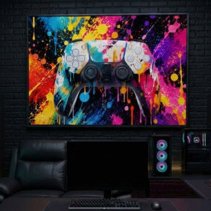 Gaming-Controller-Wandkunst Leinwanddruck