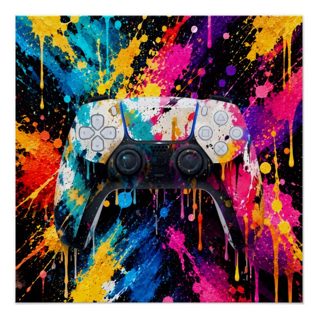 Gaming-Controller-Wandkunst Poster (Vorderseite)
