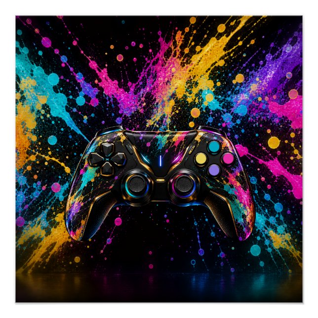 Gaming-Controller-Wandkunst Poster (Vorderseite)